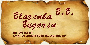 Blaženka Bugarin vizit kartica